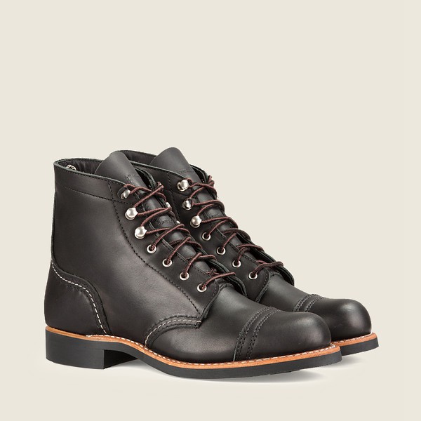 Heritage Støvler Dame - Red Wing Iron Ranger - Short Boundary Læder - Sort - XPHMSN-285